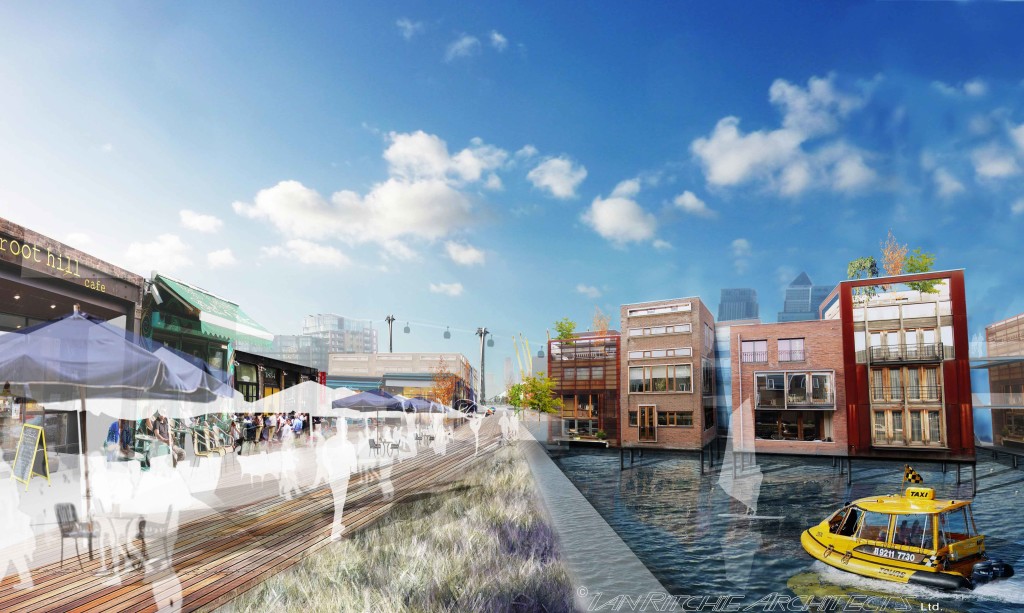 (c) Ian Ritchie Architects Ltd - Royal Victoria Dock_Boardwalk View